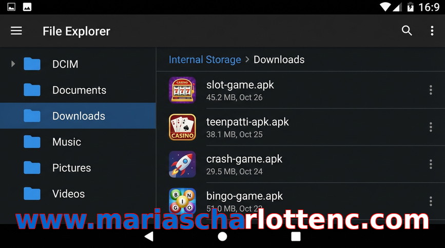 Main screen of Www.mariascharlottenc.com gameapk page for PK players