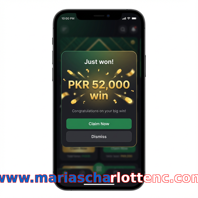 Main screen of Www.mariascharlottenc.com win page for PK players